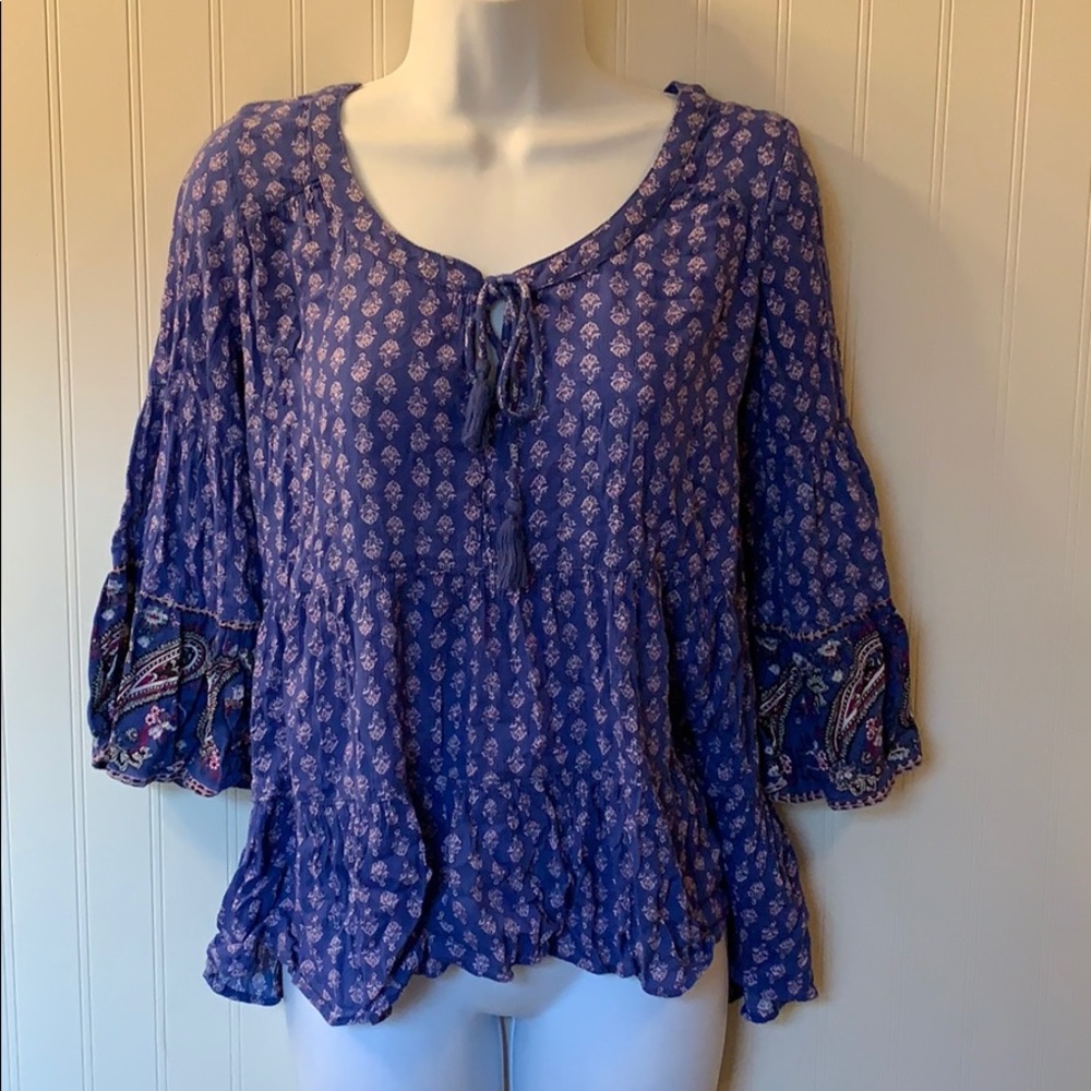 American Eagle Outfitters Floral Boho Blouse Women’s Size Small